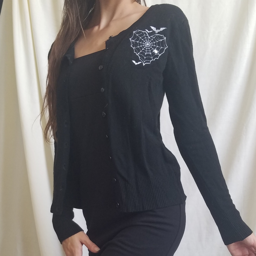 Double Trouble Spiderweb Cardigan Size S